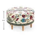 Rimini Megapap fabric stool multicolor 65x65x40cm.