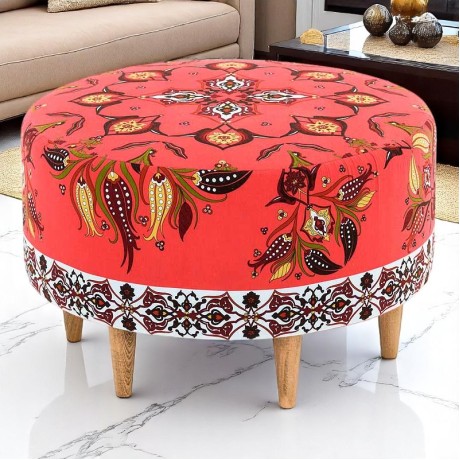Σκαμπώ Milano Megapap υφασμάτινο πολύχρωμο 65x65x40εκ.