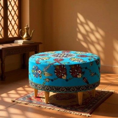 Torino Megapap fabric stool multicolor 65x65x40cm.
