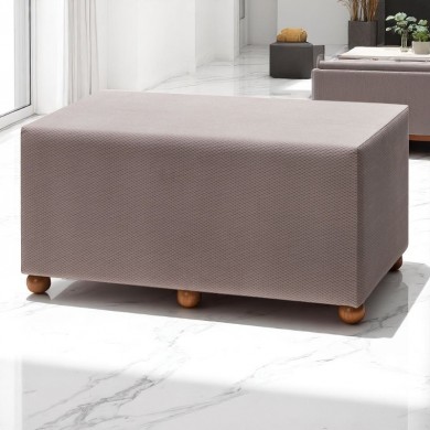 Genma Megapap fabric stool in light grey color 80x40x40cm.