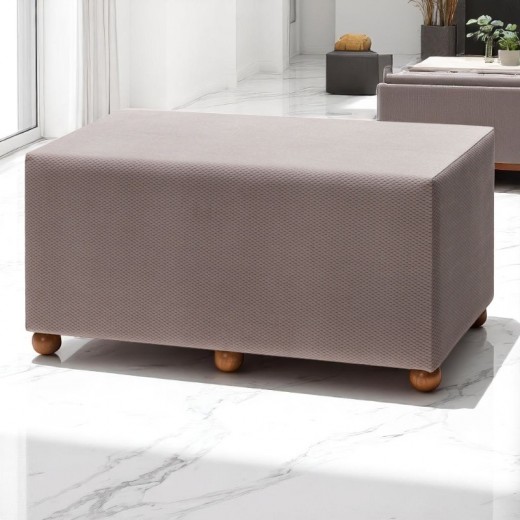 Σκαμπώ Genma Megapap υφασμάτινο χρώμα ανοιχτό γκρι 80x40x40εκ.