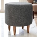Σκαμπώ Liza Megapap υφασμάτινο χρώμα γκρι 40x40x42εκ.