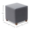 Σκαμπώ Ranma Megapap υφασμάτινο χρώμα γκρι 40x40x40εκ.