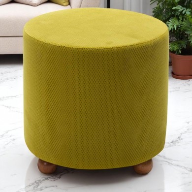 Mario Megapap fabric stool in olive color 40x40x40cm.