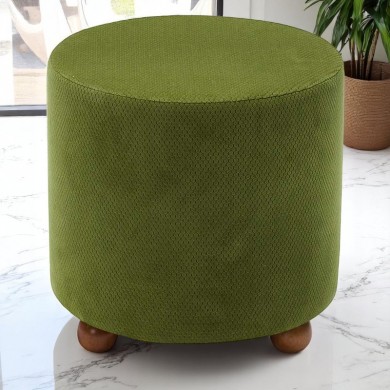 Mario Megapap fabric stool in green color 40x40x40cm.