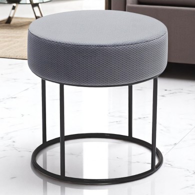 Moon Megapap fabric stool in grey color 40x40x40cm.