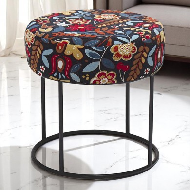 Moon Megapap fabric stool in multicolor color 40x40x40cm.