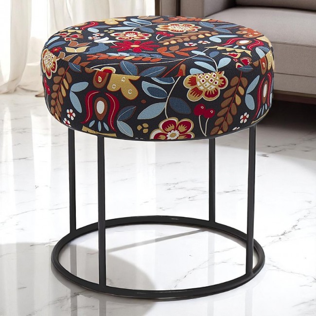 Σκαμπώ Moon Megapap υφασμάτινο χρώμα πολύχρωμο 40x40x40εκ.