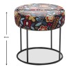 Σκαμπώ Moon Megapap υφασμάτινο χρώμα πολύχρωμο 40x40x40εκ.