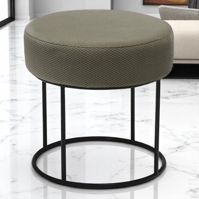 Moon Megapap fabric stool in green color 40x40x40cm.