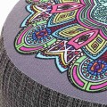 Enna Megapap fabric stool in grey color 40x40x42cm.