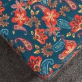 Nergis Megapap square fabric stool in multicolor color 40x40x40cm.