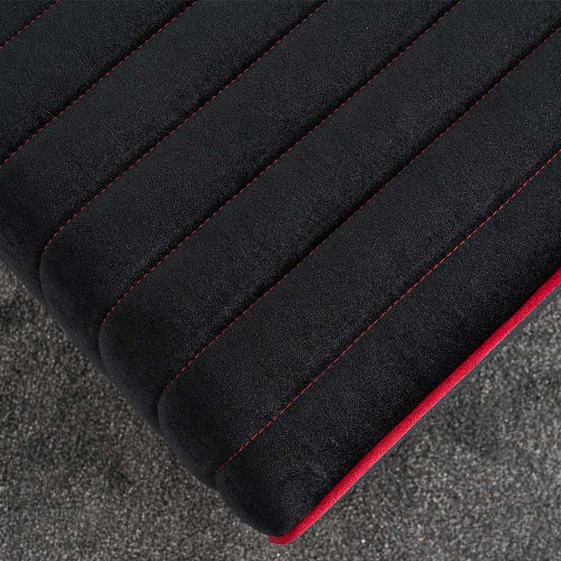 Mona Megapap velvet stool in black color 40x40x40cm.
