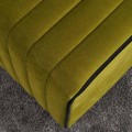 Mona Megapap velvet stool in green color 40x40x40cm.