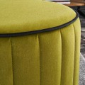 Lindy Megapap velvet stool in green color 40x40x40cm.