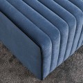 Mabel Megapap velvet stool in blue color 80x40x40cm.