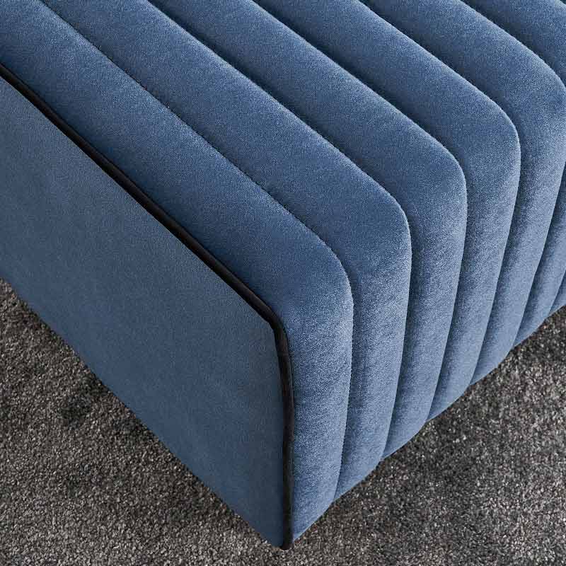 Mabel Megapap velvet stool in blue color 80x40x40cm.