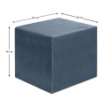 April Megapap velvet fabric stool in anthracite color 40x40x40cm.