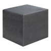 Σκαμπώ April Megapap βελούδινο χρώμα γκρι 40x40x40εκ.