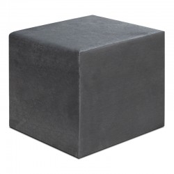 Σκαμπώ April Megapap βελούδινο χρώμα γκρι 40x40x40εκ.