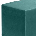 April Megapap velvet fabric stool in dark green color 40x40x40cm.