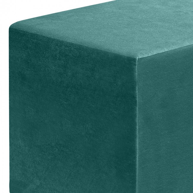 Σκαμπώ April Megapap βελούδινο χρώμα κυπαρρισί 40x40x40εκ.