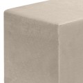 April Megapap velvet fabric stool in beige color 40x40x40cm.