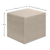 Σκαμπώ April Megapap βελούδινο χρώμα μπεζ 40x40x40εκ.