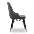 Floria Megapap dining chair velvet color grey - black/gold legs 54x48x91cm.