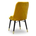 Floria Megapap dining chair velvet color mustard - black/gold legs 54x48x91cm.