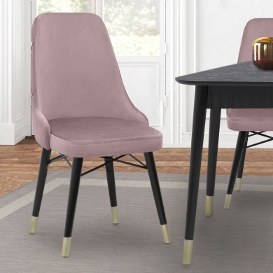 Venus Megapap dining chair velvet color rotten apple - black/gold legs 53x48x95cm.