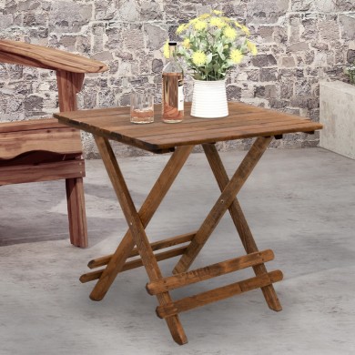 Queen Megapap foldable table by beech wood in walnut color 70x60x75cm.