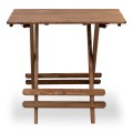 Queen Megapap foldable table by beech wood in walnut color 70x60x75cm.