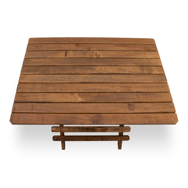 Queen Megapap foldable table by beech wood in walnut color 100x60x75cm.