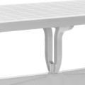 Callan Megapap polypropylene table in white color 120x70x73cm.