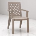 Πολυθρόνα πολυπροπυλενίου Kira Megapap χρώμα cappuccino 58x52x87εκ.