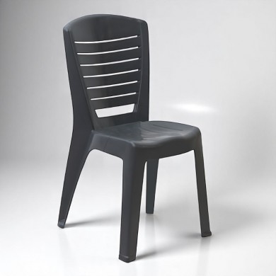 Tabia Megapap polypropylene armchair in anthracite color 47x49x86cm.
