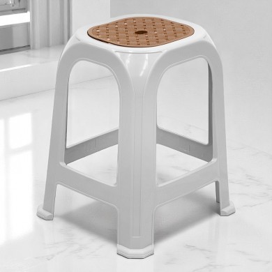 Desia Megapap polypropylene stool in white color 35x35x45cm.