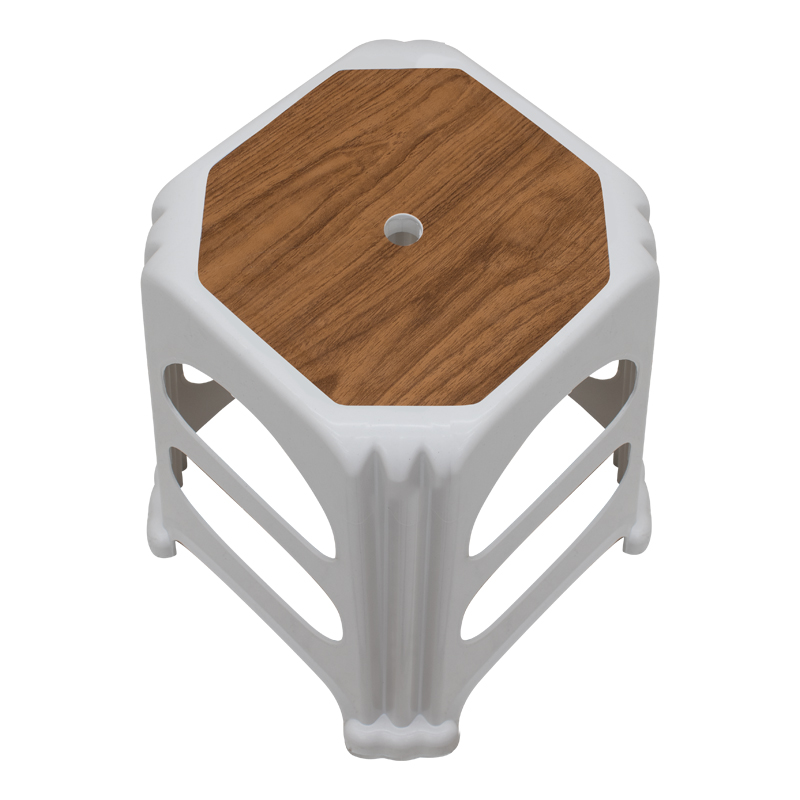 Desia Megapap polypropylene stool in white color 37x37x45cm.