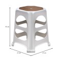 Desia Megapap polypropylene stool in white color 37x37x45cm.
