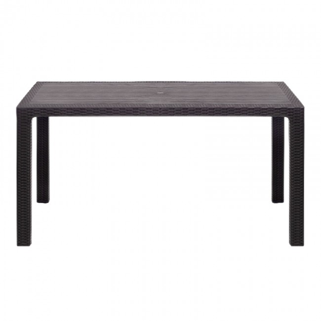 Τραπέζι πολυπροπυλενίου Kalan Megapap χρώμα καφέ 150x90x75εκ.