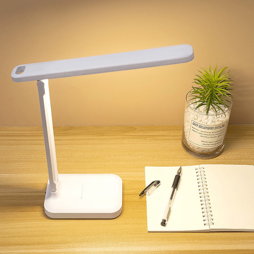 Φωτιστικό γραφείου αφής LED επαναφορτιζόμενο χρώμα λευκό 17x12x32εκ.