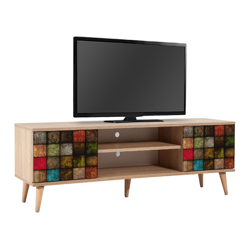 Soho Megapap melamine TV furniture in sonoma color 140x40x50cm.