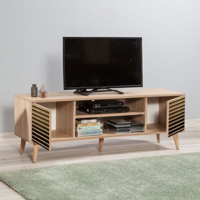 Soho Megapap melamine TV furniture in sonoma color 140x40x50cm.