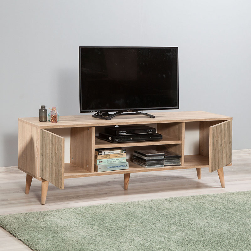 Soho Megapap melamine TV furniture in sonoma color 140x40x50cm.