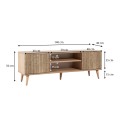 Soho Megapap melamine TV furniture in sonoma color 140x40x50cm.