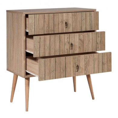 Soho Megapap melamine chest of drawers in sonoma color 80x40x90cm.