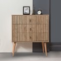 Soho Megapap melamine chest of drawers in sonoma color 80x40x90cm.