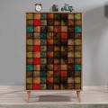 Soho Megapap melamine shoe cabinet in sonoma color 80x36x127cm.