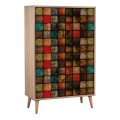 Soho Megapap melamine shoe cabinet in sonoma color 80x36x127cm.